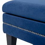 Мягкая банкетка на черных ножках с зоной для хранения Casket Blue варинант исполнения - 3 | Loft Concept в Брянске