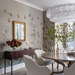 Обои ручная роспись Wild Grasses Special Colourway on Pale Grey dyed silk варинант исполнения - 1 | Loft Concept в Брянске