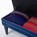 Мягкая банкетка на черных ножках с зоной для хранения Casket Blue варинант исполнения - 4 | Loft Concept в Брянске