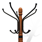 Вешалка напольная деревянная с черными металлическими крючками Noble Branches варинант исполнения - 2 | Loft Concept в Брянске