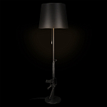Торшер с черным абажуром и оригинальной ножкой в форме автомата Flos варинант исполнения - 1 | Loft Concept в Брянске