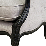 Кресло Ava Classical Armchair black and grey velour варинант исполнения - 4 | Loft Concept в Брянске