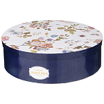 Чайный набор из фарфора темно-синий с рисунком цветов на 6 персон 12 предметов 280 мл Garden Whisper Porcelain Set  варинант исполнения - 6 | Loft Concept в Брянске