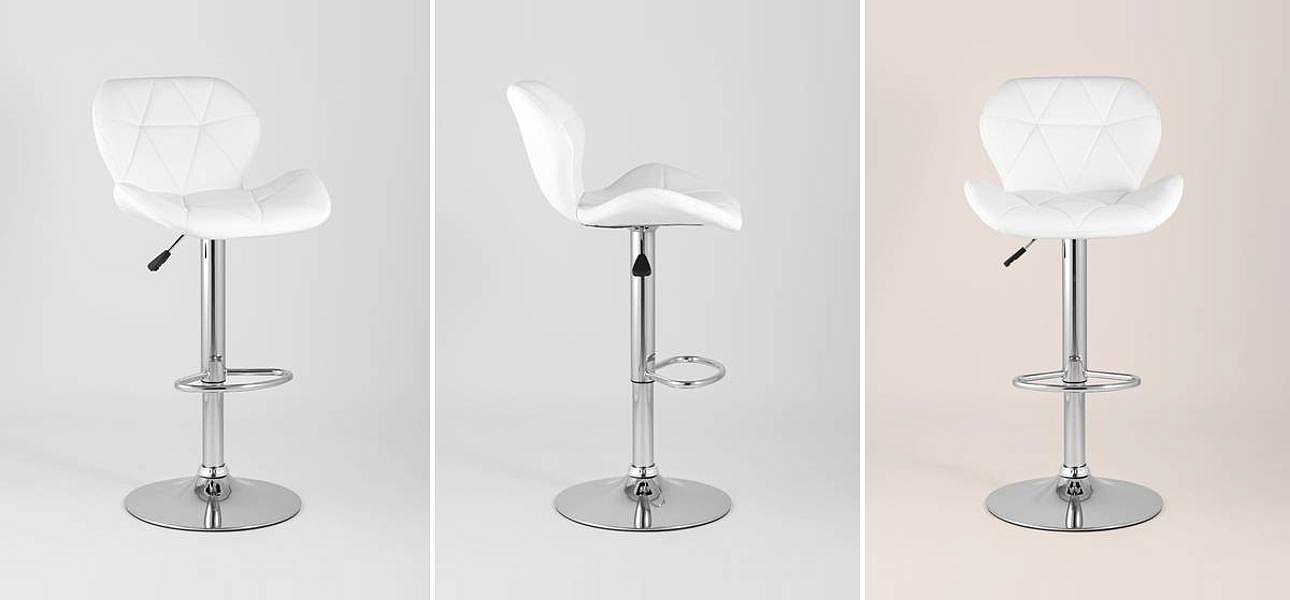Барный Стул Jeroen Chair Белая Экокожа Барный Стул Jeroen Chair Белая Экокожа - Loft-Concept в Брянске
