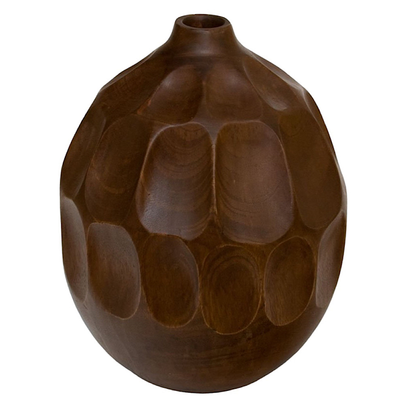 Ваза деревянная Brown Vase of Thailand 1 Коричневый в Брянске | Loft Concept 