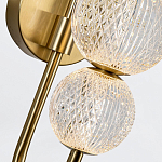 Бра цвета латунь с 6-ю рифлеными плафонами шаровидной формы Alora варинант исполнения - 3 | Loft Concept в Брянске