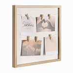 Рамка для фото с подсветкой c 6-ю деревянными прищепками в комплекте Photo Backlight варинант исполнения - 1 | Loft Concept в Брянске