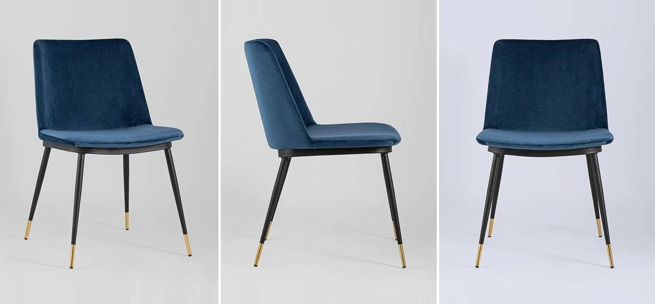 Стул Melissa Chair Синий Велюр Стул Melissa Chair Синий Велюр - Loft-Concept в Брянске