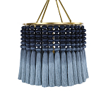 Люстра синяя плетеная с кисточками Boho Tassel Chandelier варинант исполнения - 1 | Loft Concept в Брянске