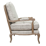 Кресло со спинкой из ротанга Ellie Rattan Armchair beige print flax варинант исполнения - 1 | Loft Concept в Брянске