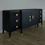 Большой Комод-буфет Elsa Dreams Black с ящиками варинант исполнения - 4 | Loft Concept в Брянске