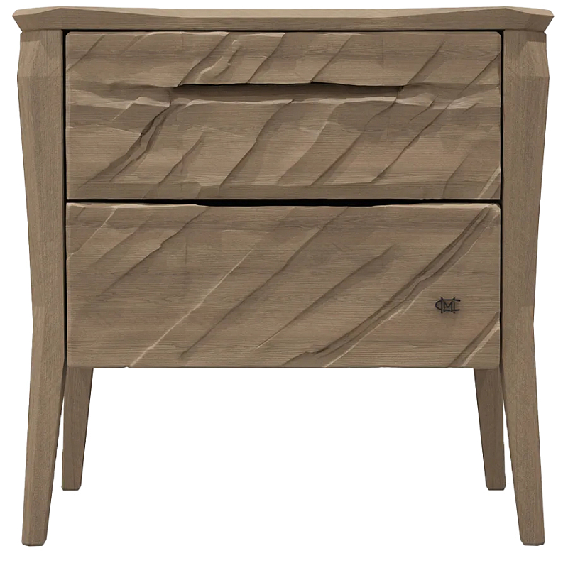 Тумба прикроватная из массива дуба с 2-мя ящиками Tasteful Furniture Седой Орех Капучино  Венге в Брянске | Loft Concept 