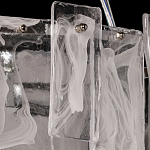 Люстра круглая с подвесными прямоугольными пластинами из стекла Glacier Panels варинант исполнения - 9 | Loft Concept в Брянске