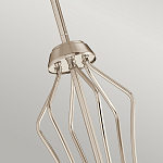 Люстра цвета никель с 6-ю рифлеными стеклянными плафонами и изогнутым каркасом Kichler варинант исполнения - 5 | Loft Concept в Брянске