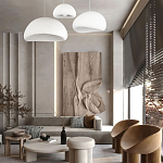 Подвесной светильник с куполообразным белым фактурным абажуром Sergey Makhno варинант исполнения - 7 | Loft Concept в Брянске