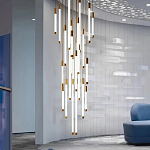 Люстра в современном стиле с 30-ю каскадными светодиодными лампами Golden LED Rain варинант исполнения - 2 | Loft Concept в Брянске