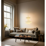 Подвесной вязаный белый светильник «Моника» варинант исполнения - 3 | Loft Concept в Брянске