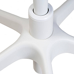 Стул с мягкой синей обивкой из велюра и подъемно-поворотным механизмом на белых колесиках Harper Blue and White варинант исполнения - 6 | Loft Concept в Брянске