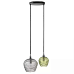 Подвесной светильник каскадный с 2-мя рельефными плафонами Cascade with Relief Lampshades варинант исполнения - 1 | Loft Concept в Брянске