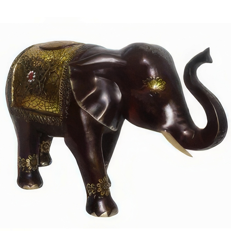 Статуэтка в виде слона Golden Elephant Коричневый Золотой Статуэтка в виде слона Golden Elephant Коричневый Золотой в Брянске | Loft Concept