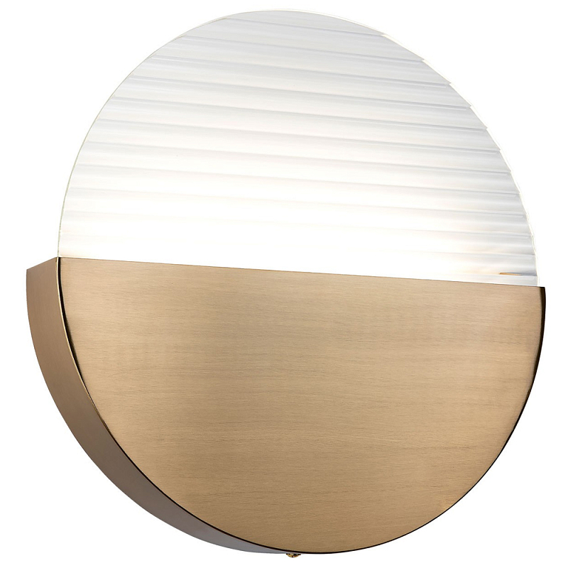 Бра в форме диска Leone Round Wall Lamp Brass Прозрачный Латунь Бра в форме диска Leone Round Wall Lamp Brass Прозрачный Латунь в Брянске | Loft Concept