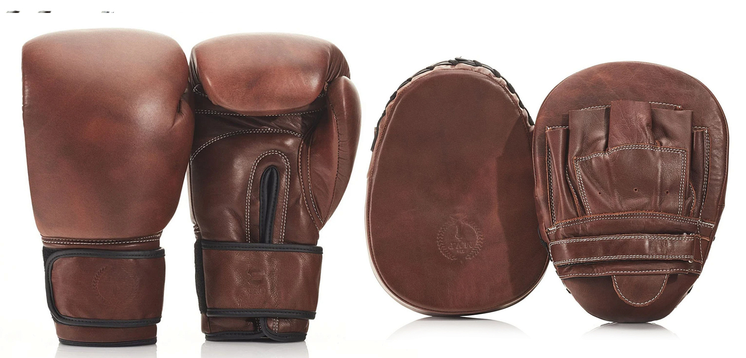 Винтажный набор перчаток для бокса и фитнеса LEATHER BOXING GLOVE СЕТ из 2-х Винтажный набор перчаток для бокса и фитнеса LEATHER BOXING GLOVE СЕТ из 2-х - Loft-Concept в Брянске
