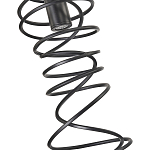 Подвесной светильник светодиодный из металла со спиральным декоративным элементом черный Metal Spiral варинант исполнения - 5 | Loft Concept в Брянске