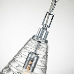 Подвесной светильник с прозрачным рельефным стеклянным плафоном в форме конуса Feiss варинант исполнения - 5 | Loft Concept в Брянске