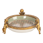 Чаша фарфоровая на бронзовых ножках в виде ангелов Porcelain Angels of Paradise варинант исполнения - 1 | Loft Concept в Брянске