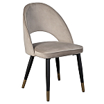 Стул велюровый серо-бежевый Schelde Gray Beige варинант исполнения - 2 | Loft Concept в Брянске