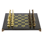 Шахматы Ренессанс из бронзы с доской из натурального камня Змеевик Decorative Thematic Chess варинант исполнения - 1 | Loft Concept в Брянске