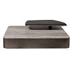 Столик журнальный квадратный  с полкой Sculptural Marble Accent с мрамором  варинант исполнения - 1 | Loft Concept в Брянске