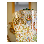 Кашпо с растительным и животным орнаментом на бронзовых ножках Turquoise Blooming Garden варинант исполнения - 7 | Loft Concept в Брянске