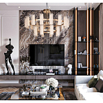 Люстра двухъярусная круглая с текстурными цилиндрическими плафонами Glimpse варинант исполнения - 10 | Loft Concept в Брянске