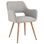 Стул в рогожке серого цвета NEASAN STOOL варинант исполнения - 1 | Loft Concept в Брянске