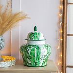 Ваза с зелёными листьями и крышкой Vase Green Leaves варинант исполнения - 3 | Loft Concept в Брянске