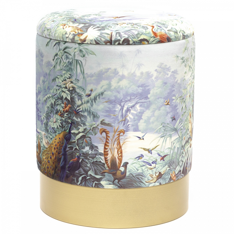 Пуф PUF Jungle Print с крышкой Adrian Мульти Пуф PUF Jungle Print с крышкой Adrian Мульти в Брянске | Loft Concept