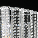 Люстра круглая на цепи цвета хром с прозрачными рельефными хрустальными пластинами Textured Glass Chandelier варинант исполнения - 8 | Loft Concept в Брянске