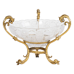 Чаша из прозрачного рельефного стекла на бронзовой подставке Eden Garden варинант исполнения - 1 | Loft Concept в Брянске