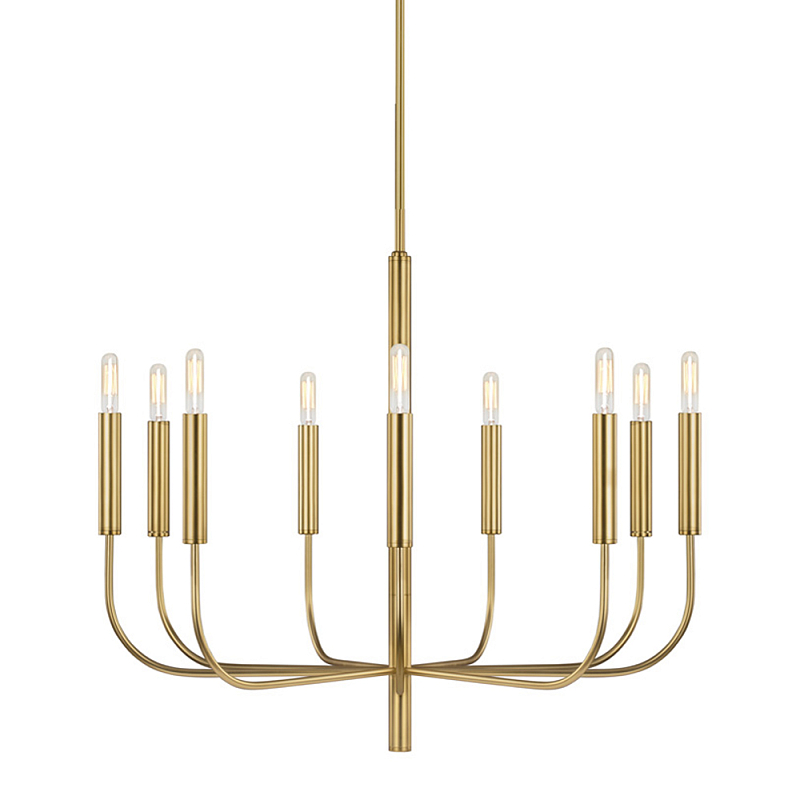 Люстра подвесная с 9-ю лампами Feiss Никель Латунь в Брянске | Loft Concept 