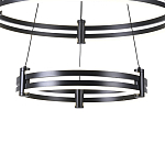 Люстра светодиодная с 2-мя плафонами в форме колец из акрила и алюминия с пультом для регулировки света Ring Horizontal Black варинант исполнения - 2 | Loft Concept в Брянске