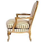 Кресло в полоску в стиле прованс Yvon French Seating Armchair варинант исполнения - 3 | Loft Concept в Брянске