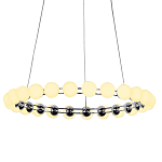 Люстра светодиодная кольцевая с круглыми плафонами белого цвета PEARLS Suspension 48 варинант исполнения - 1 | Loft Concept в Брянске