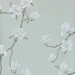 Обои ручная роспись Magnolia Canopy Original Colourway on Adam Grey dyed silk варинант исполнения - 1 | Loft Concept в Брянске