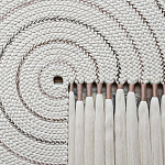 Художественный Гобелен Макраме White Disk Harmony варинант исполнения - 1 | Loft Concept в Брянске