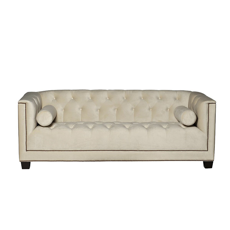 Диван Modern Velvet Tuxedo Sofa ivory ( слоновая кость ) Диван Modern Velvet Tuxedo Sofa ivory ( слоновая кость ) в Брянске | Loft Concept