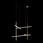 Люстра с 6-ю  пересекающимися цилиндрическими плафонами на тонких тросах Trumpet tube варинант исполнения - 7 | Loft Concept в Брянске