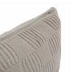 Подушка из хлопка рельефной вязки серого цвета Eden Line варинант исполнения - 2 | Loft Concept в Брянске