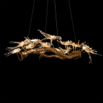 Люстра подвесная с прозрачными стеклянными птичками на ветвях Диаметр 100 см Serip Voa варинант исполнения - 7 | Loft Concept в Брянске