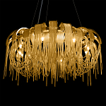 Люстра круглая подвесная с металлическими дугами и длинными цепочками 80 см Atlantis Chain варинант исполнения - 16 | Loft Concept в Брянске